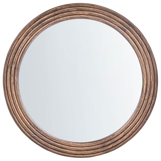 Väggspegel BANNE 80 cm 80 cm Kejsarträ Brun
