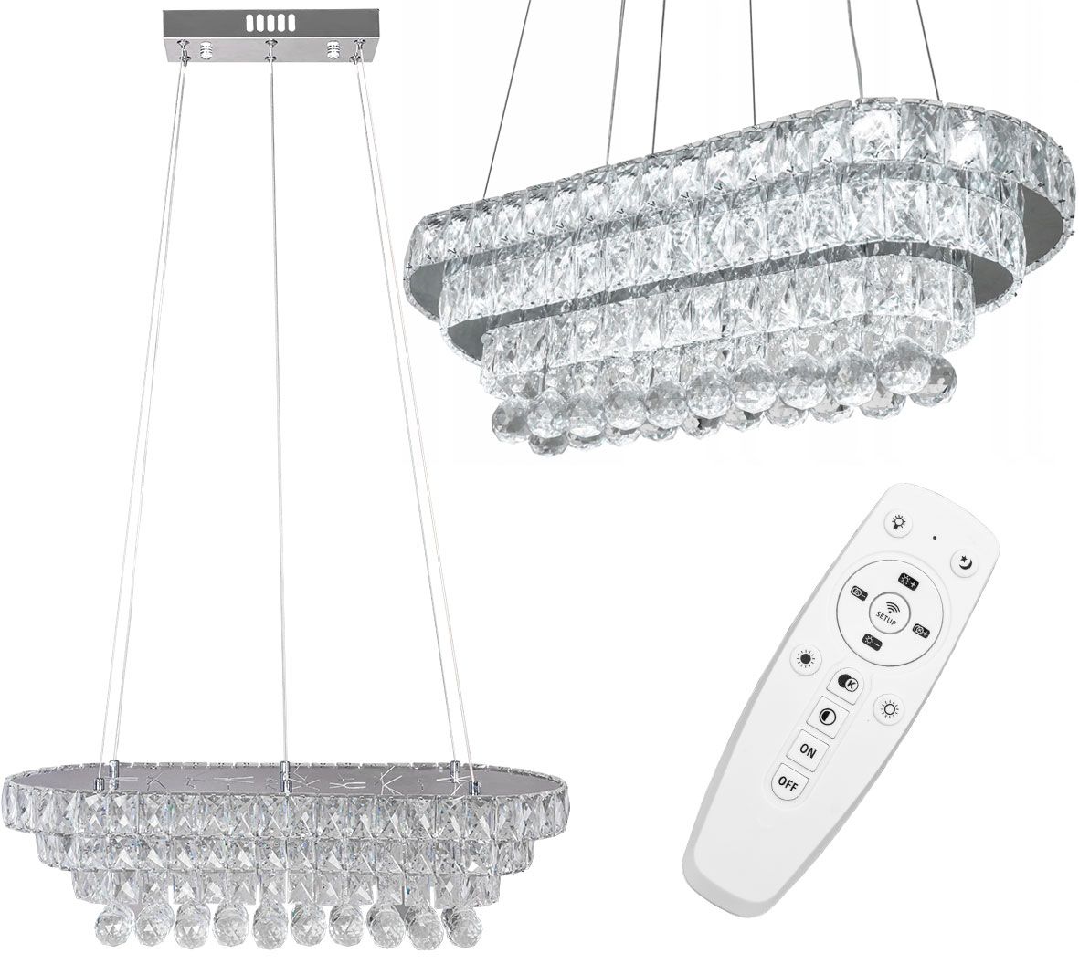 TOOLIGHT hängande taklampa APP417-CP LED Transparent 21,5x64x21,5cm