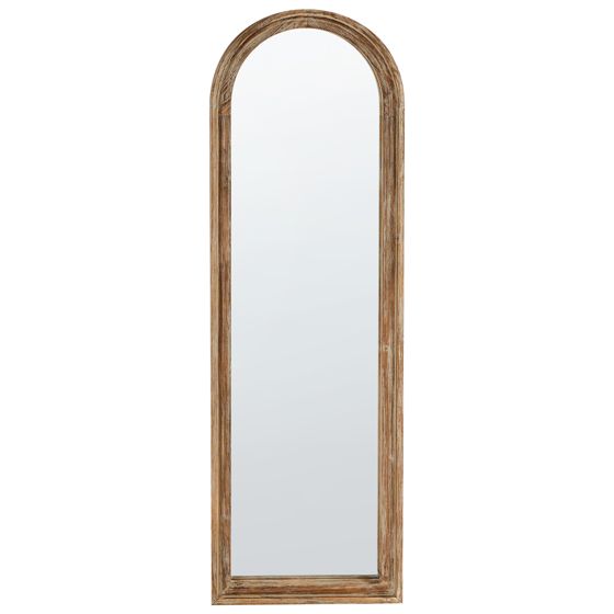 Väggspegel COIGNY 55 cm 170 cm Granträ Ljusbrun