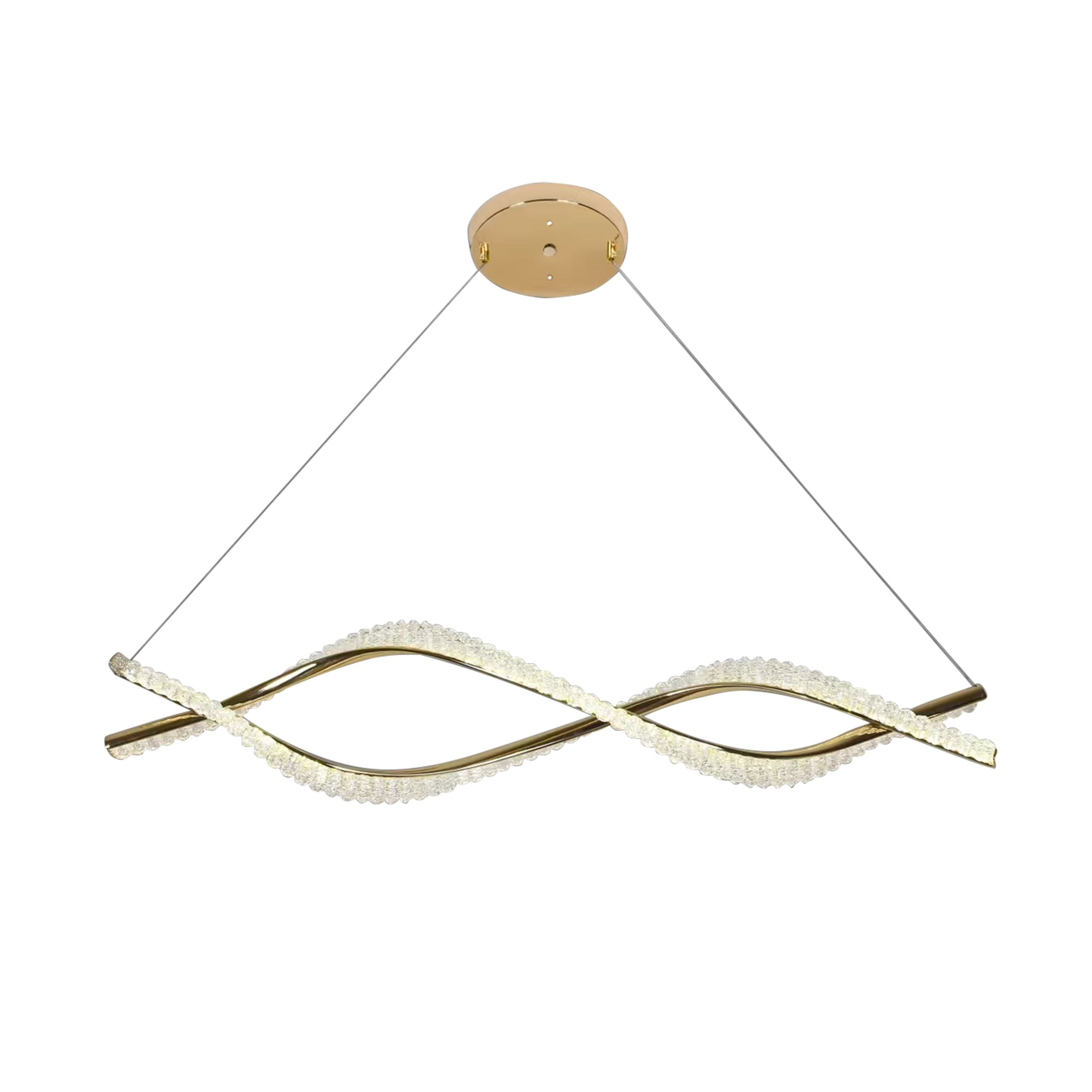 TOOLIGHT hängande taklampa LED G033-CP Guld 95x95x21cm
