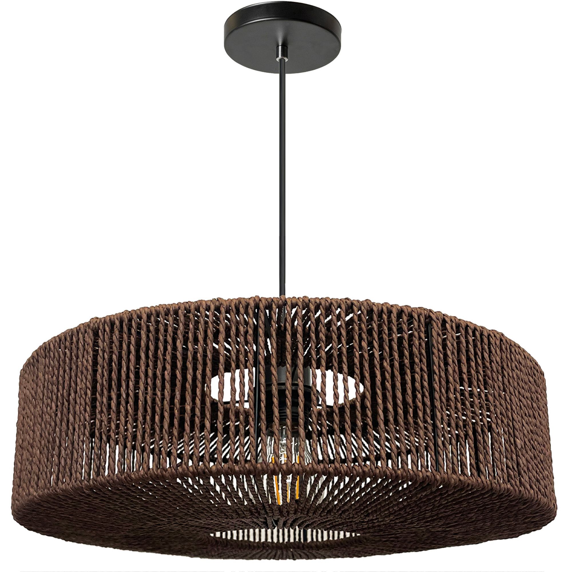 TOOLIGHT hängande taklampa APP1295-1CP BOHO Brun 40x40x12,5cm