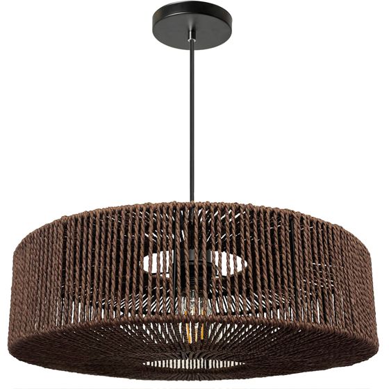 TOOLIGHT hängande taklampa APP1295-1CP BOHO Brun 40x40x12,5cm