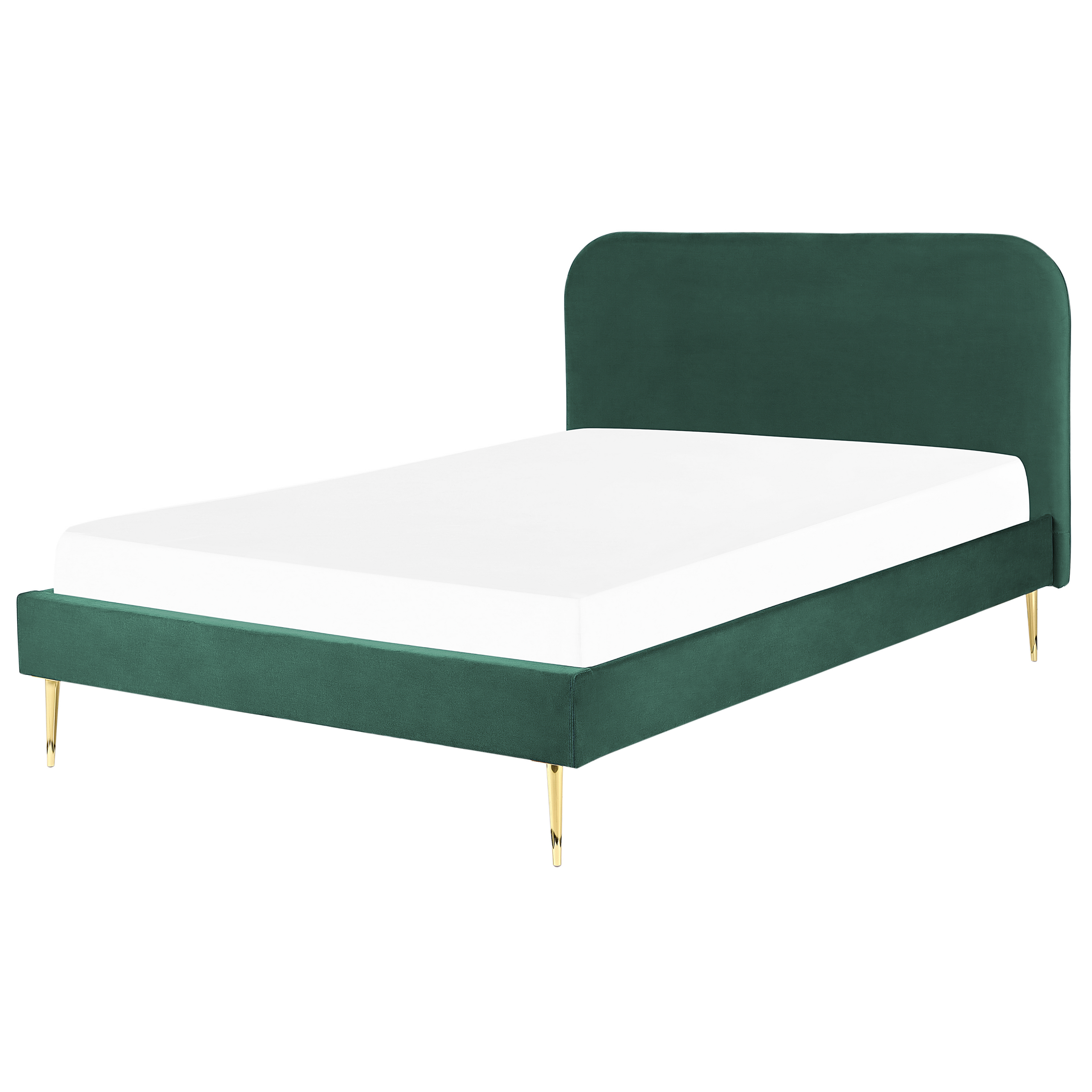 Säng med lamellram Sammet FLAYAT 140 x 200 cm Smaragdgrön