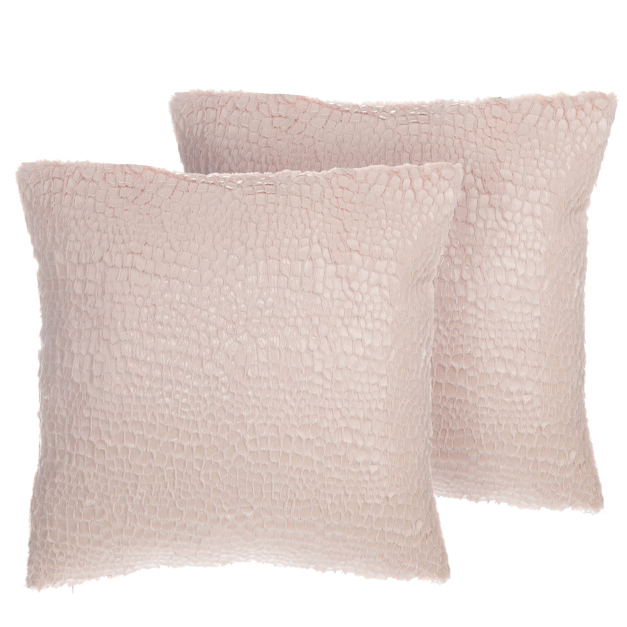 Set med 2 prydnadskuddar PEONY 45 x 45 cm Rosa Monokromt
