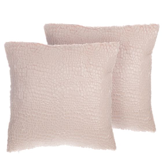 Set med 2 prydnadskuddar PEONY 45 x 45 cm Rosa Monokromt
