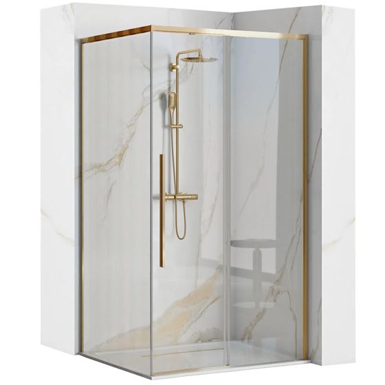 REA Duschkabin SOLAR 90x90 Guld, 90x88,5x195cm