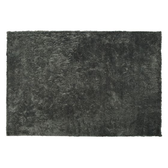 Matta med lång lugg EVREN Mörkgrå 140 x 200 cm