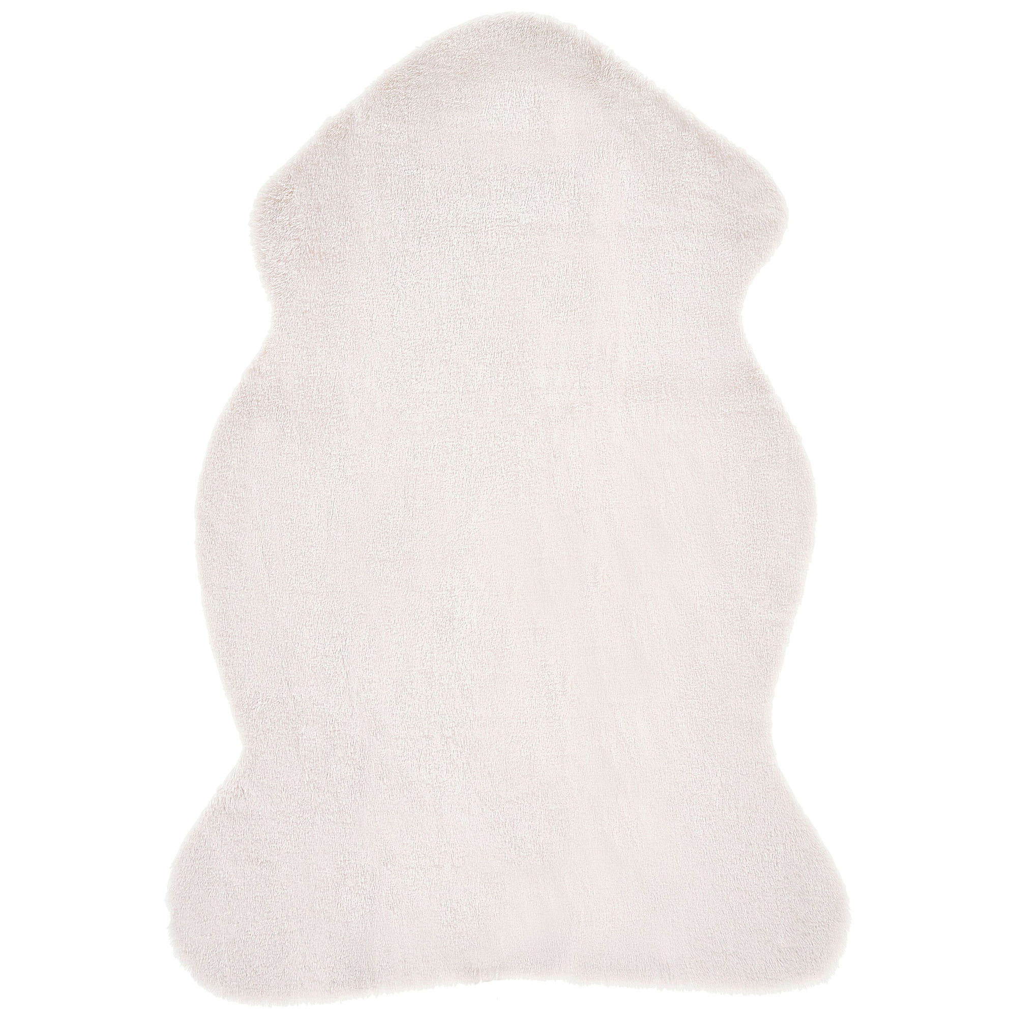 Fuskpälsmatta UNDARA Off-White 60 x 90 cm