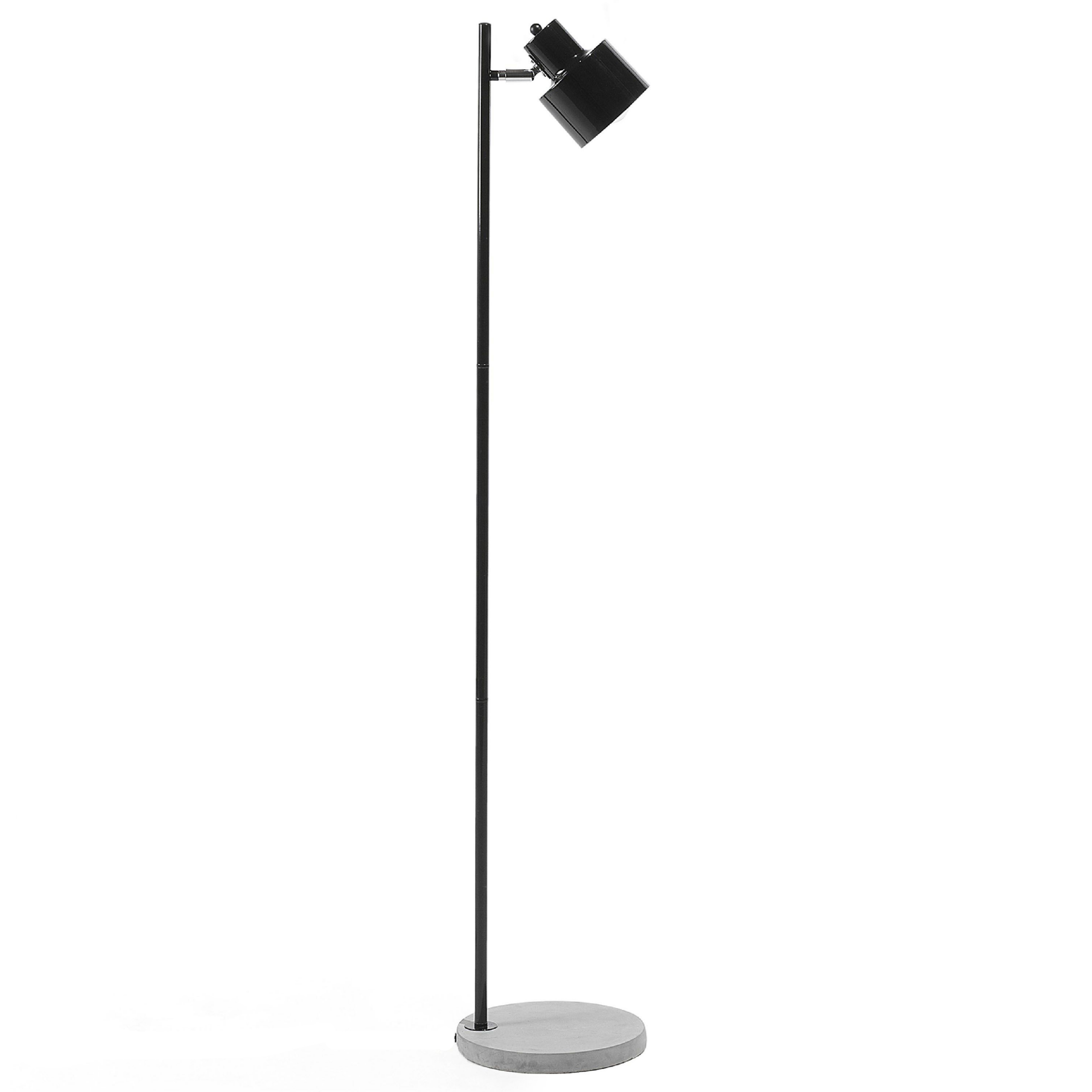 Golvlampa CORBONES Justerbar Metall Svart