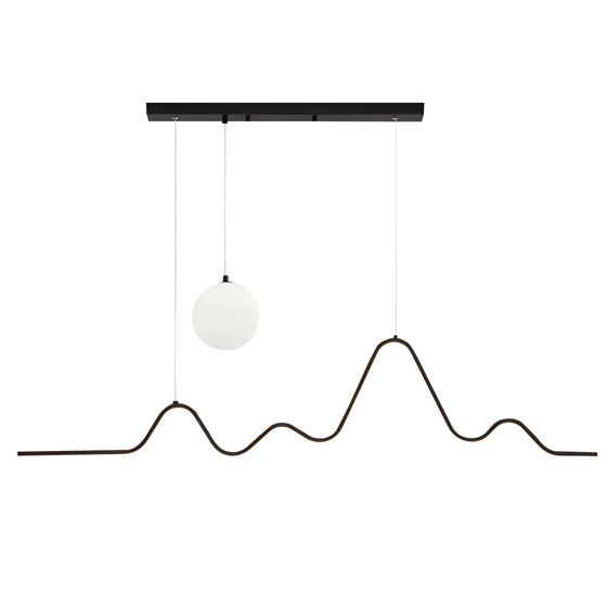 TOOLIGHT hängande taklampa LHJ033-CP 120cm LED Svart/Borstat guld 128x2x25cm
