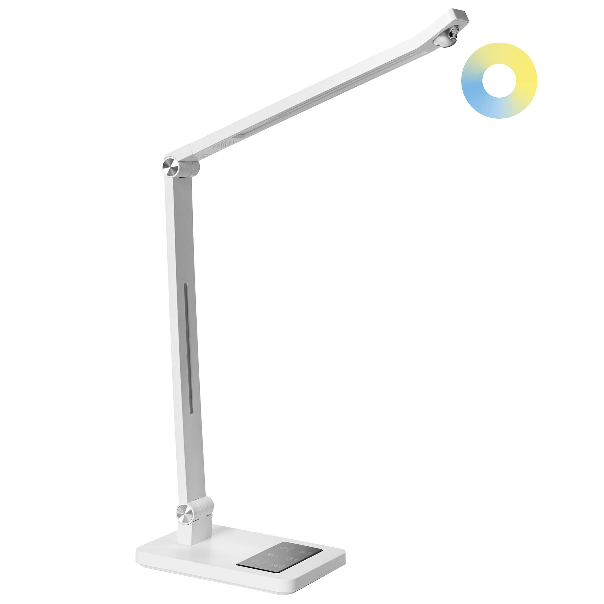 LED-skrivbordslampa LEPUS med rörelsesensor Vit