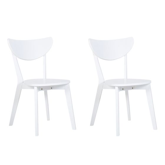 Set med 2 matstolar ROXBY Vit