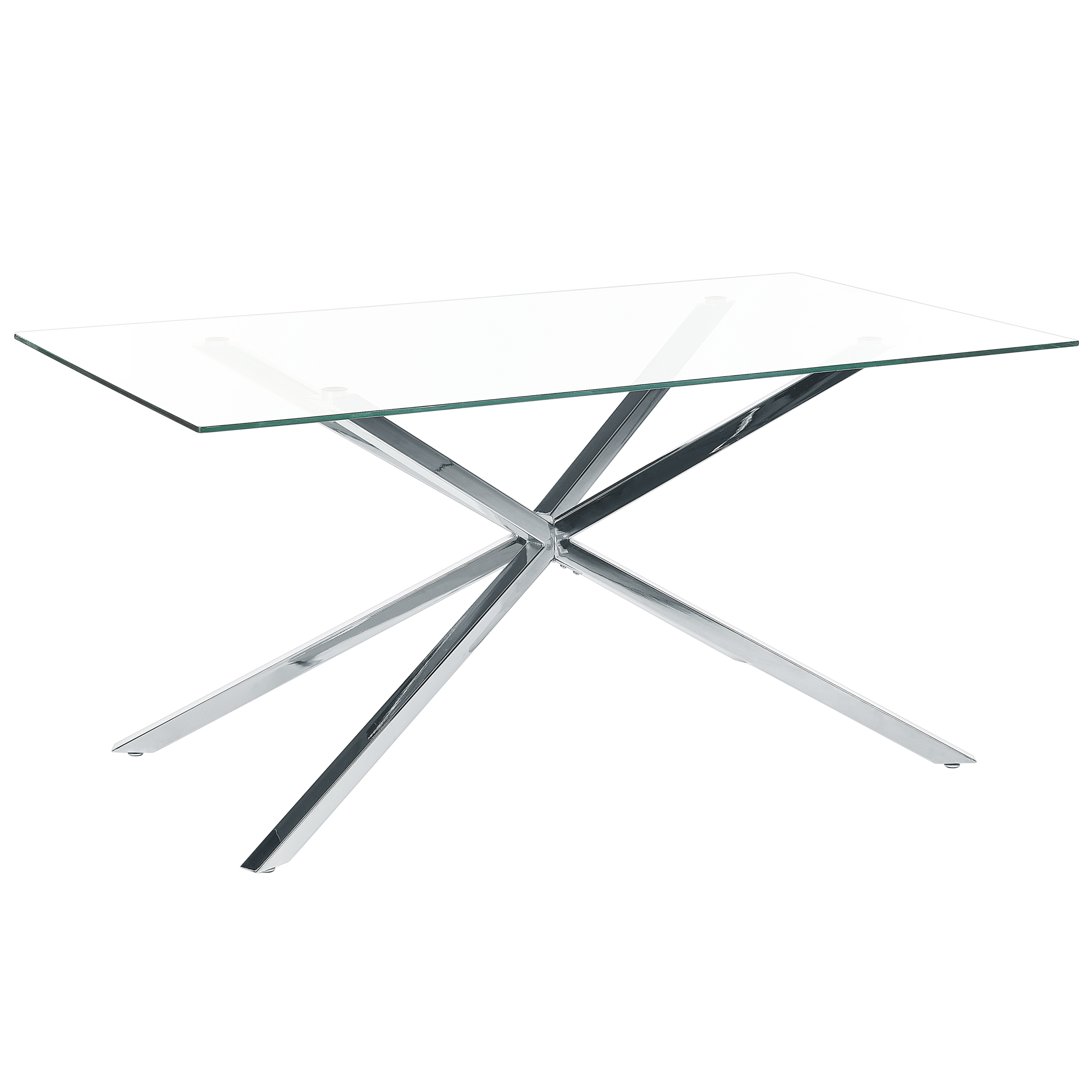 Matbord CORA Silver 160 cm 90 cm Härdat glas