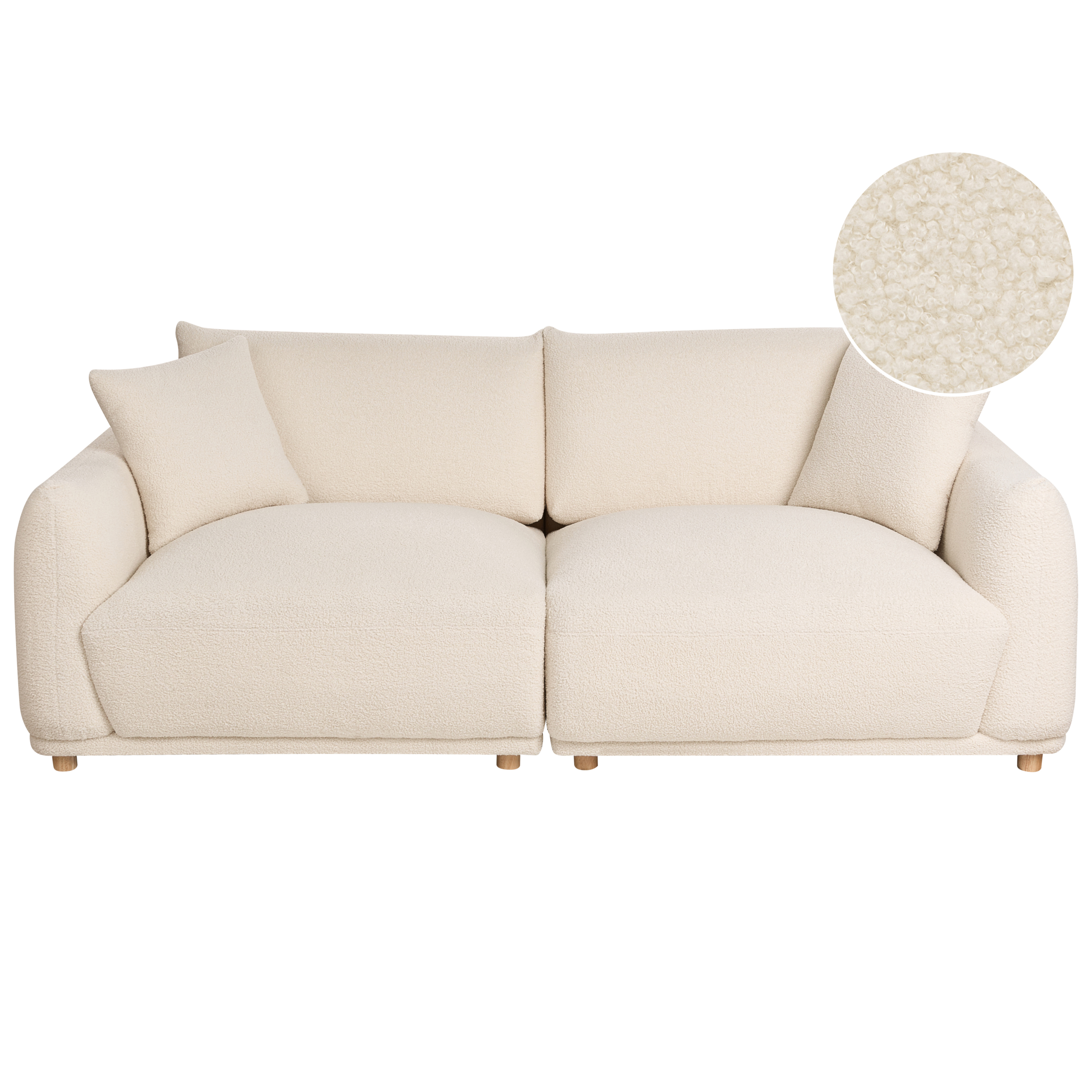 Soffa 3-sits JUBEK Bouclé Off-White