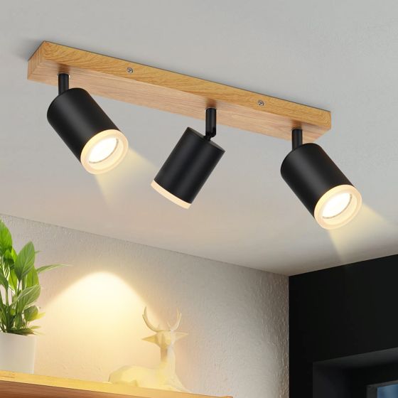 NETTLIFE takspotlight, svart, GU10, 350° vridbar