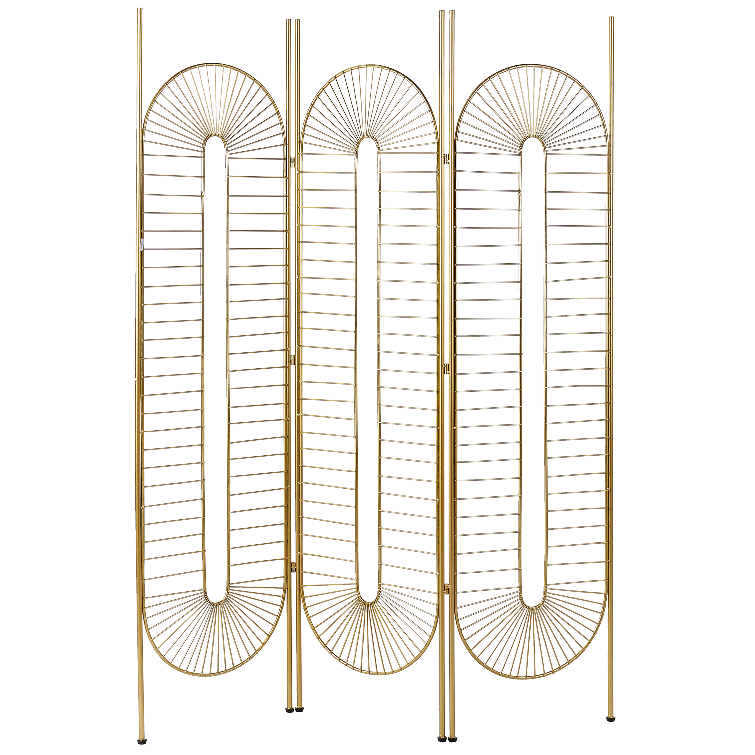 Rumsavdelare med 3 paneler NOALE 135 cm 170 cm Guld