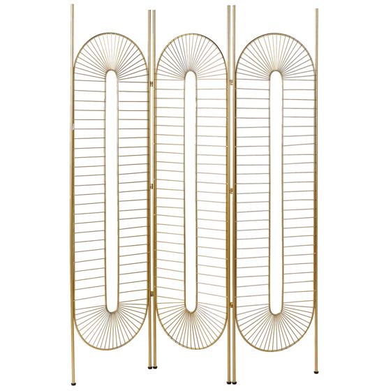 Rumsavdelare med 3 paneler NOALE 135 cm 170 cm Guld