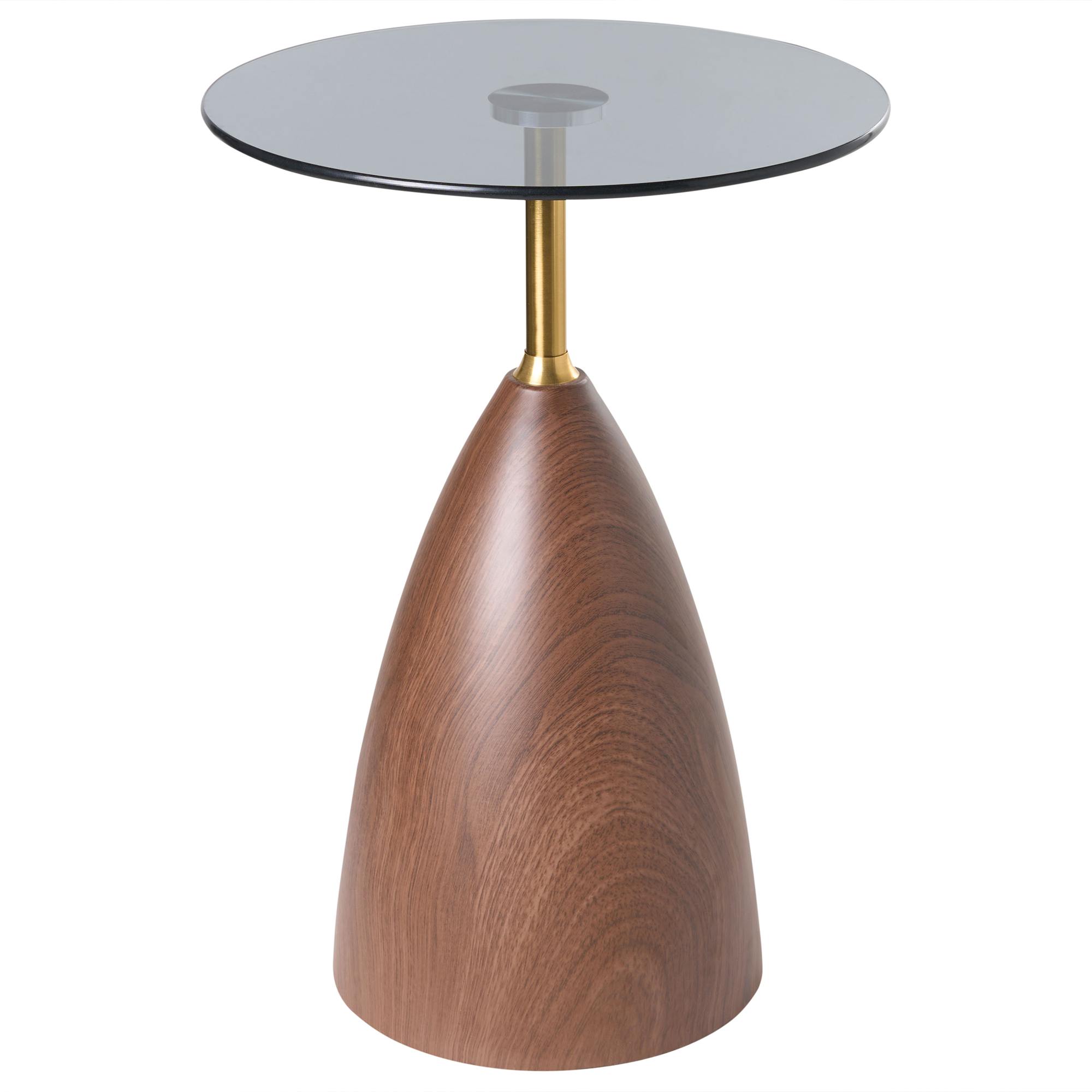 Sidobord WALLIS Härdat glas Brun/ Svart