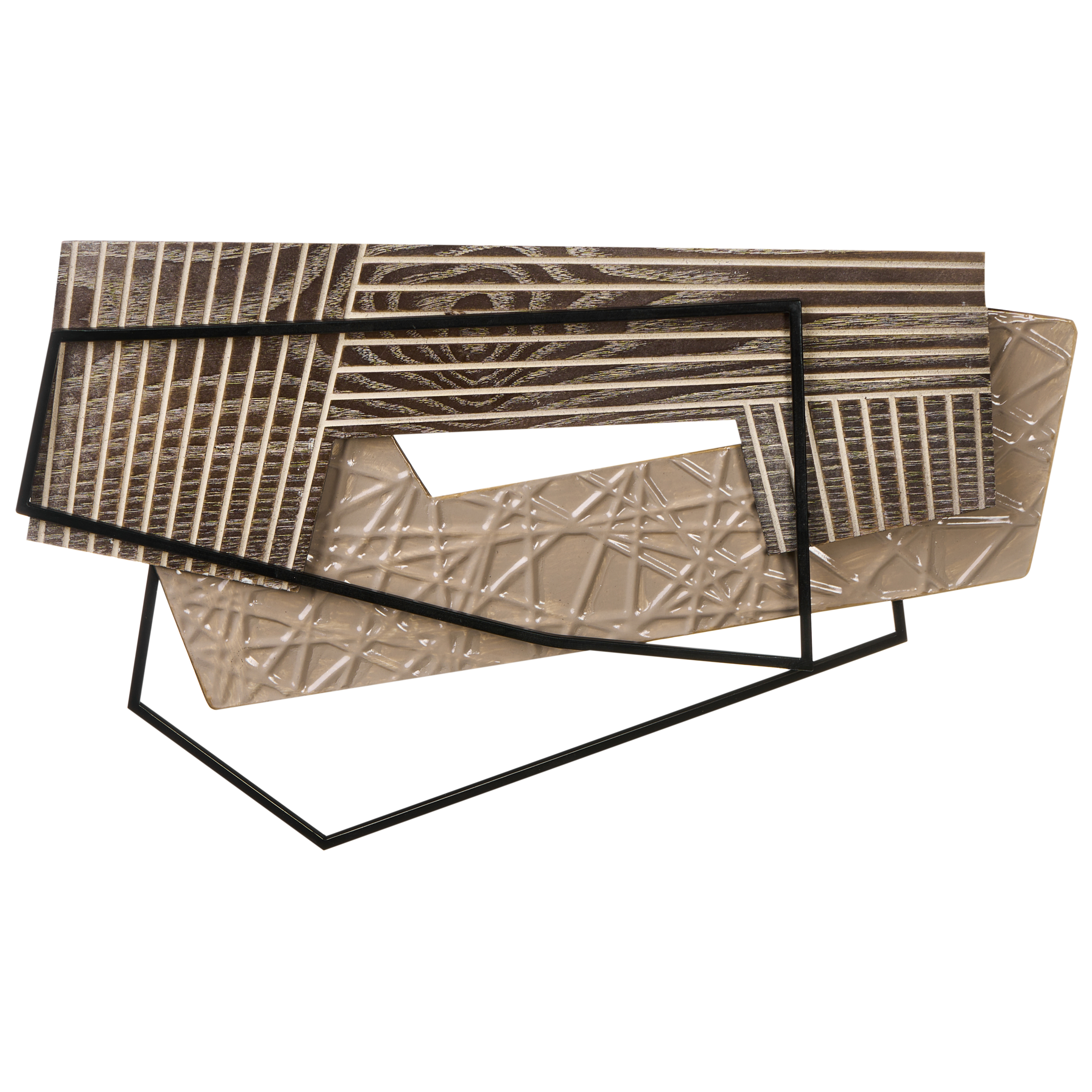 Väggdekoration ENNIS 36 cm Metall Brun