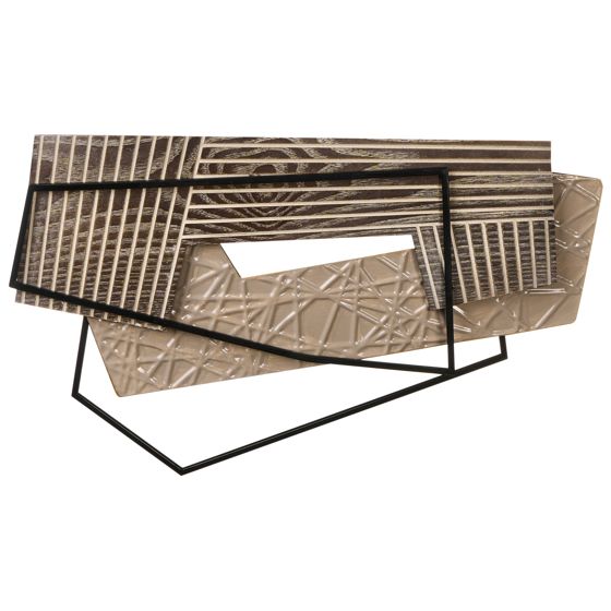 Väggdekoration ENNIS 36 cm Metall Brun