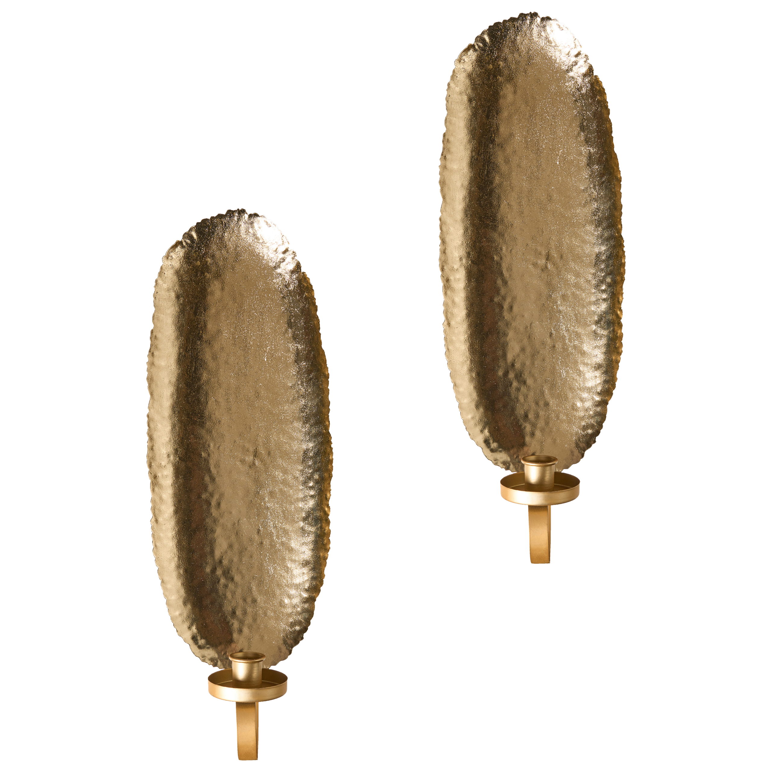 Set med 2 väggljusstakar FEIJO 44 cm Metall Guld