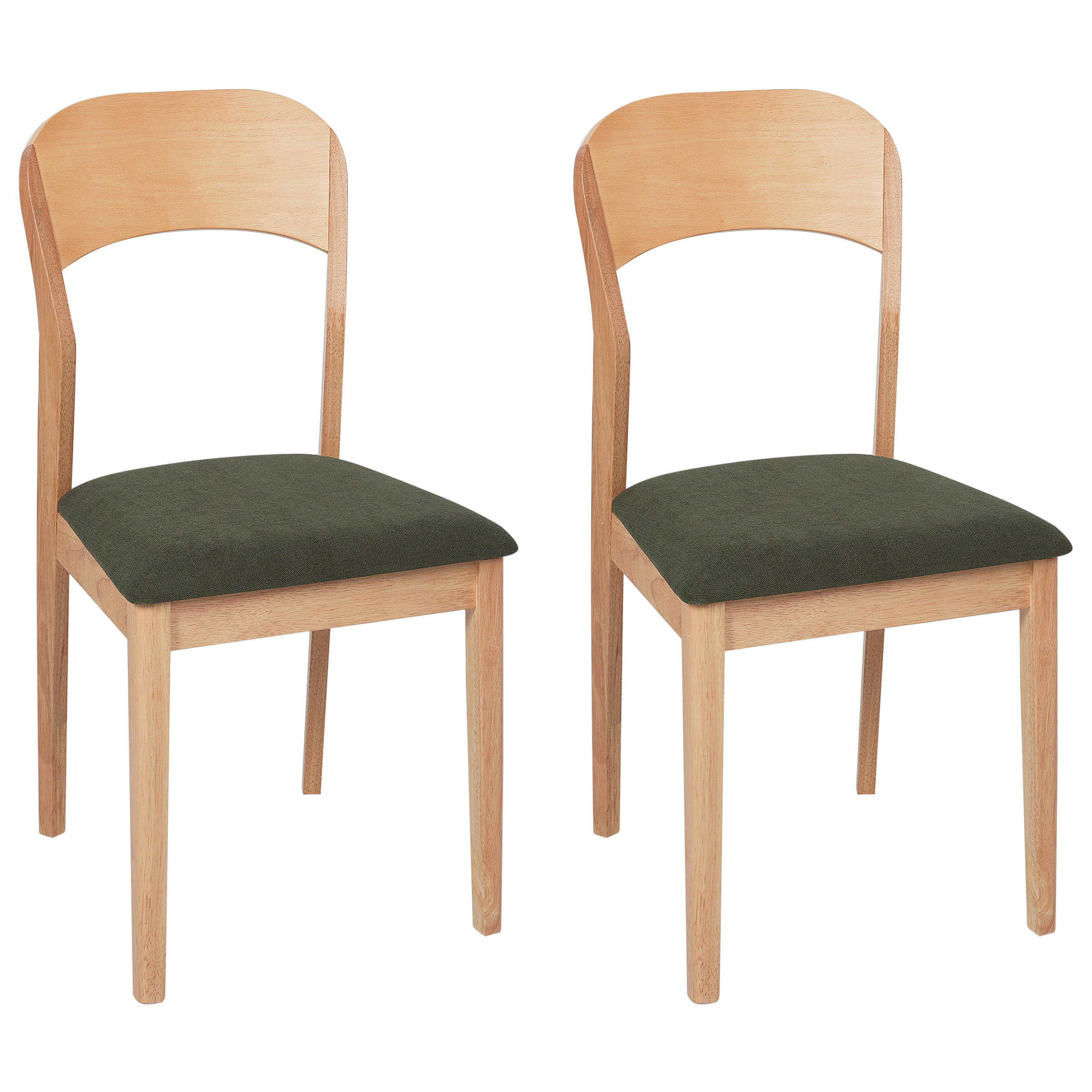 Set med 2 matstolar ALVIN Trä Ljusbrun