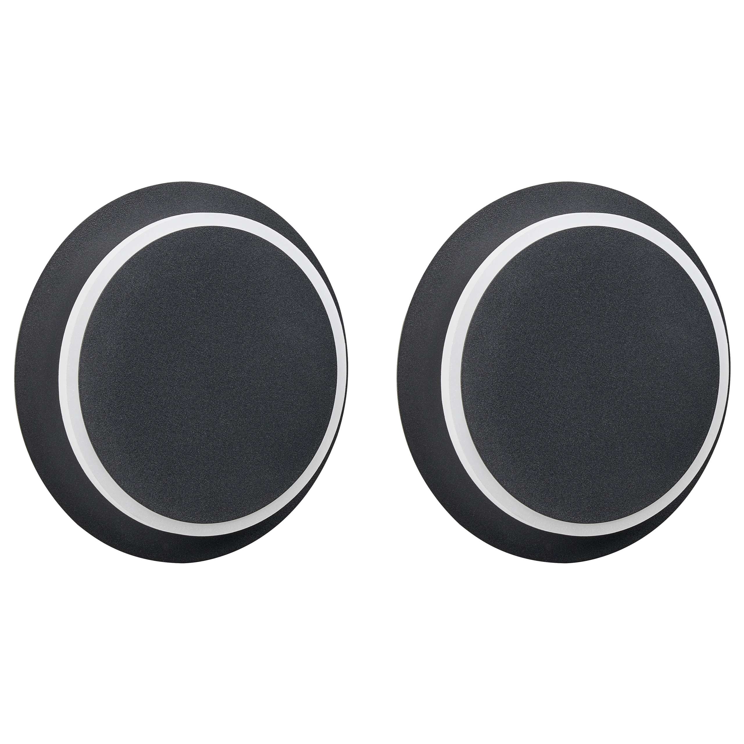 Set med 2 vägglampor SEMNON LED Metall Svart