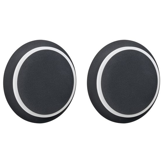 Set med 2 vägglampor SEMNON LED Metall Svart