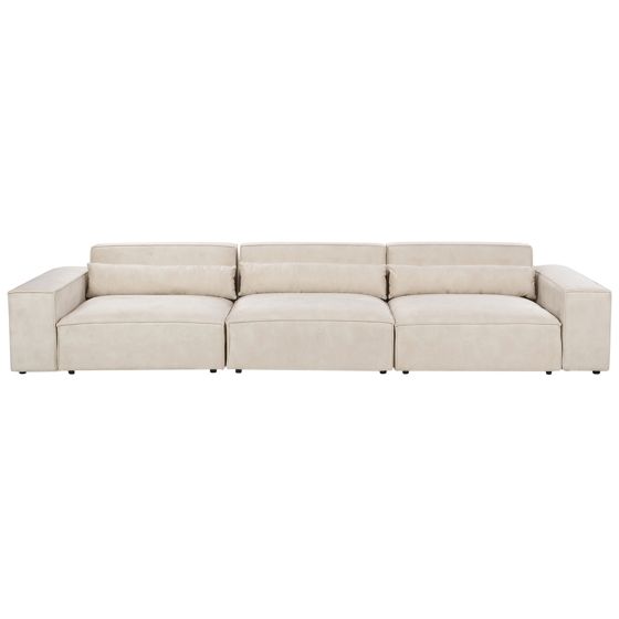 Modulsoffa 3-sits HELLNAR Sammet Ljusbeige