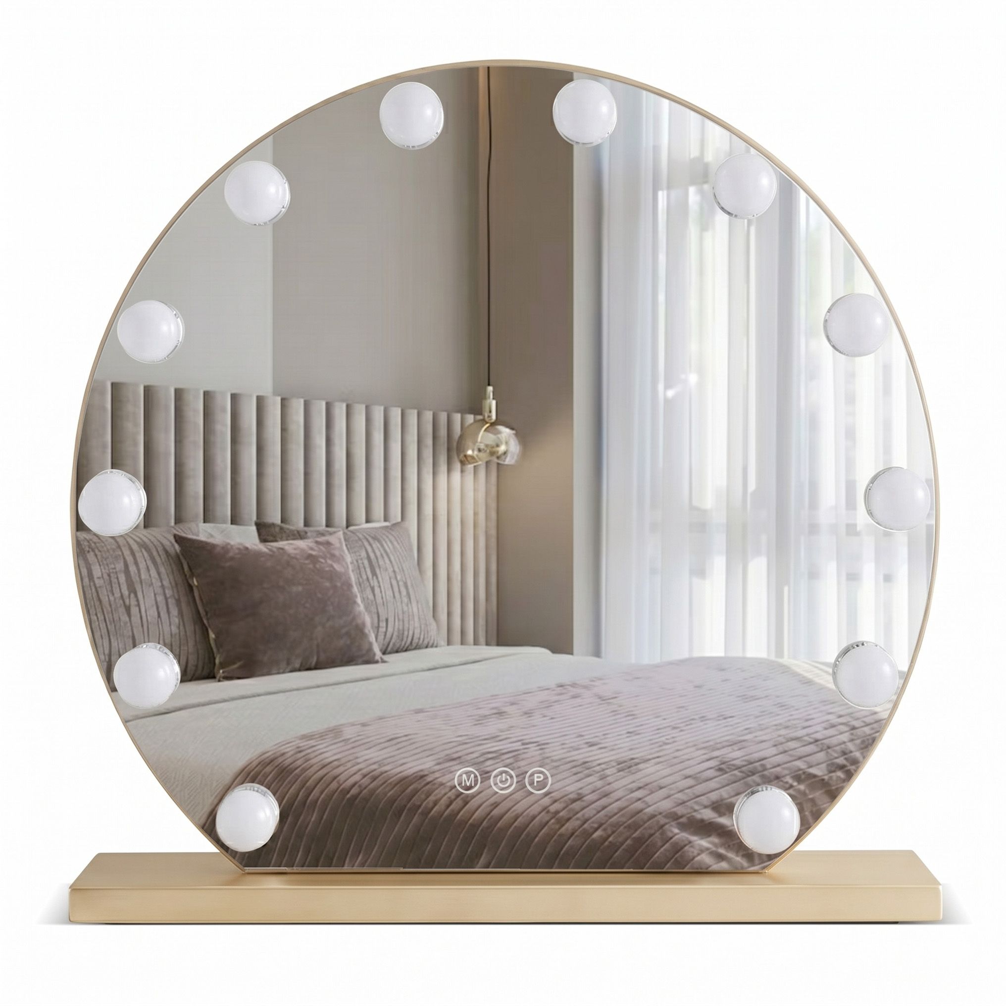 REA spegel Hollywood 50cm LED Guld 12x50x47cm