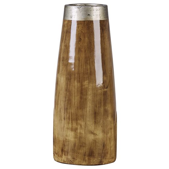 Dekorationsvas CYRENE 50 cm Keramik Mörkbrun
