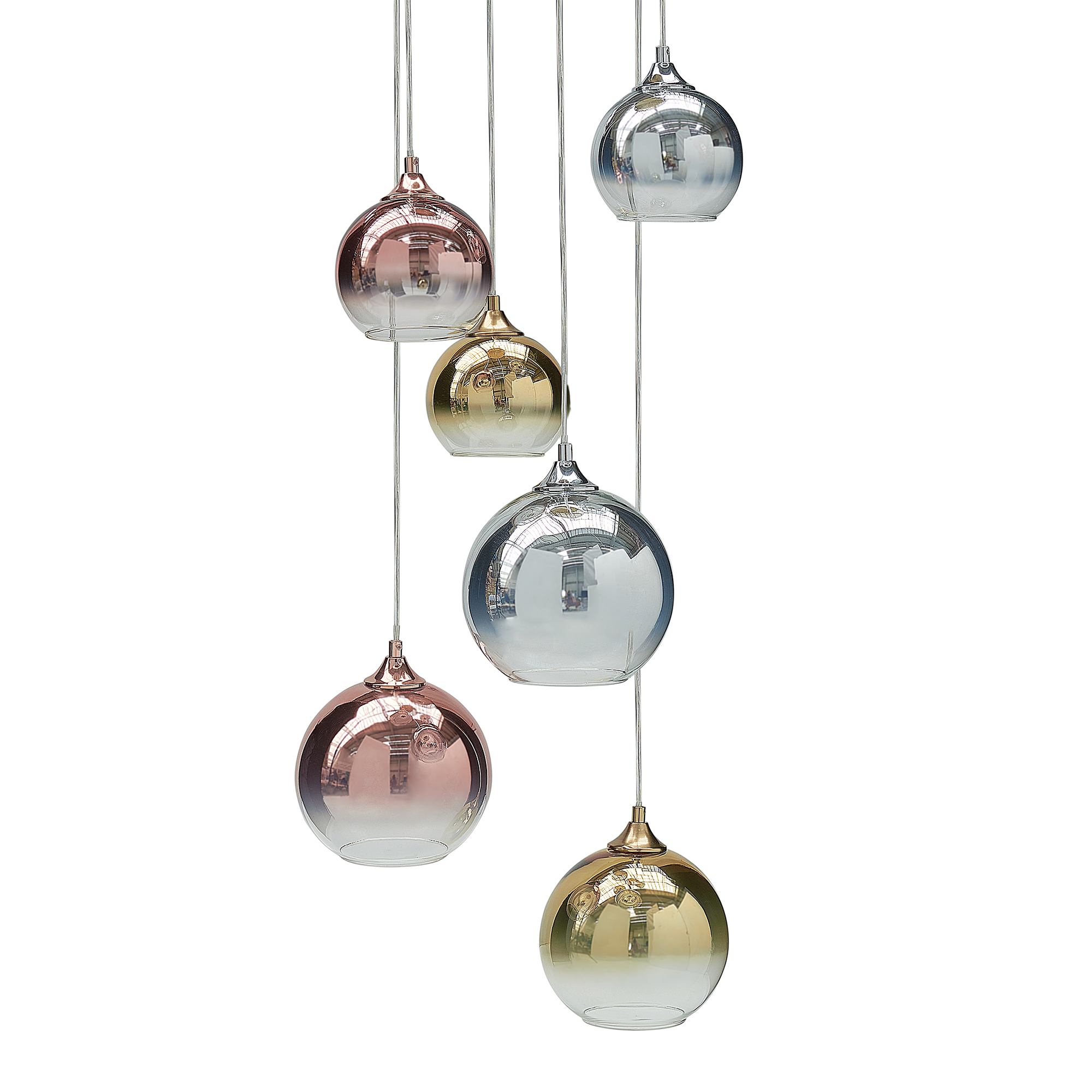 Pendellampa TOOMA Glas Mässing