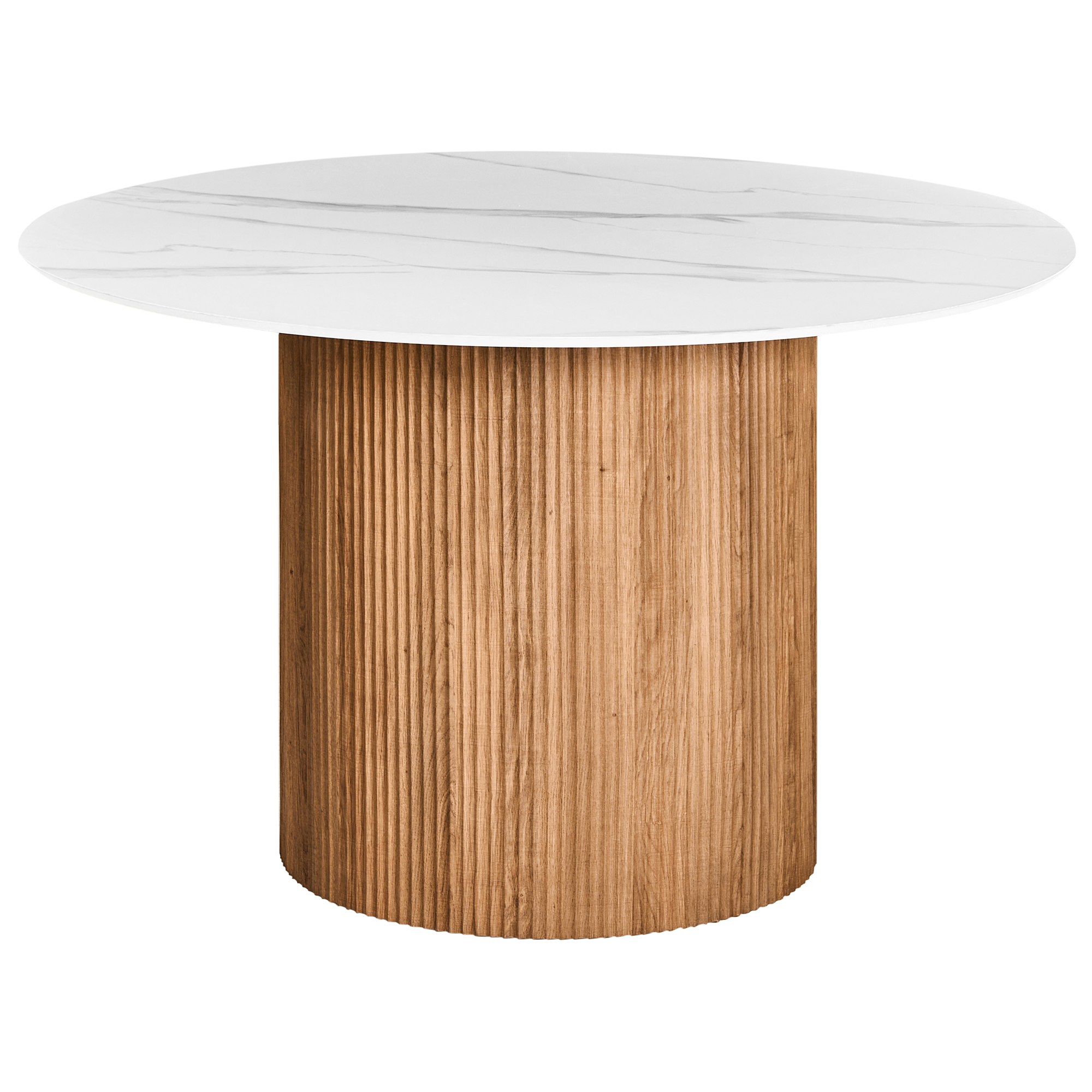 Matbord ALBINA Vit marmor 120 cm 120 cm