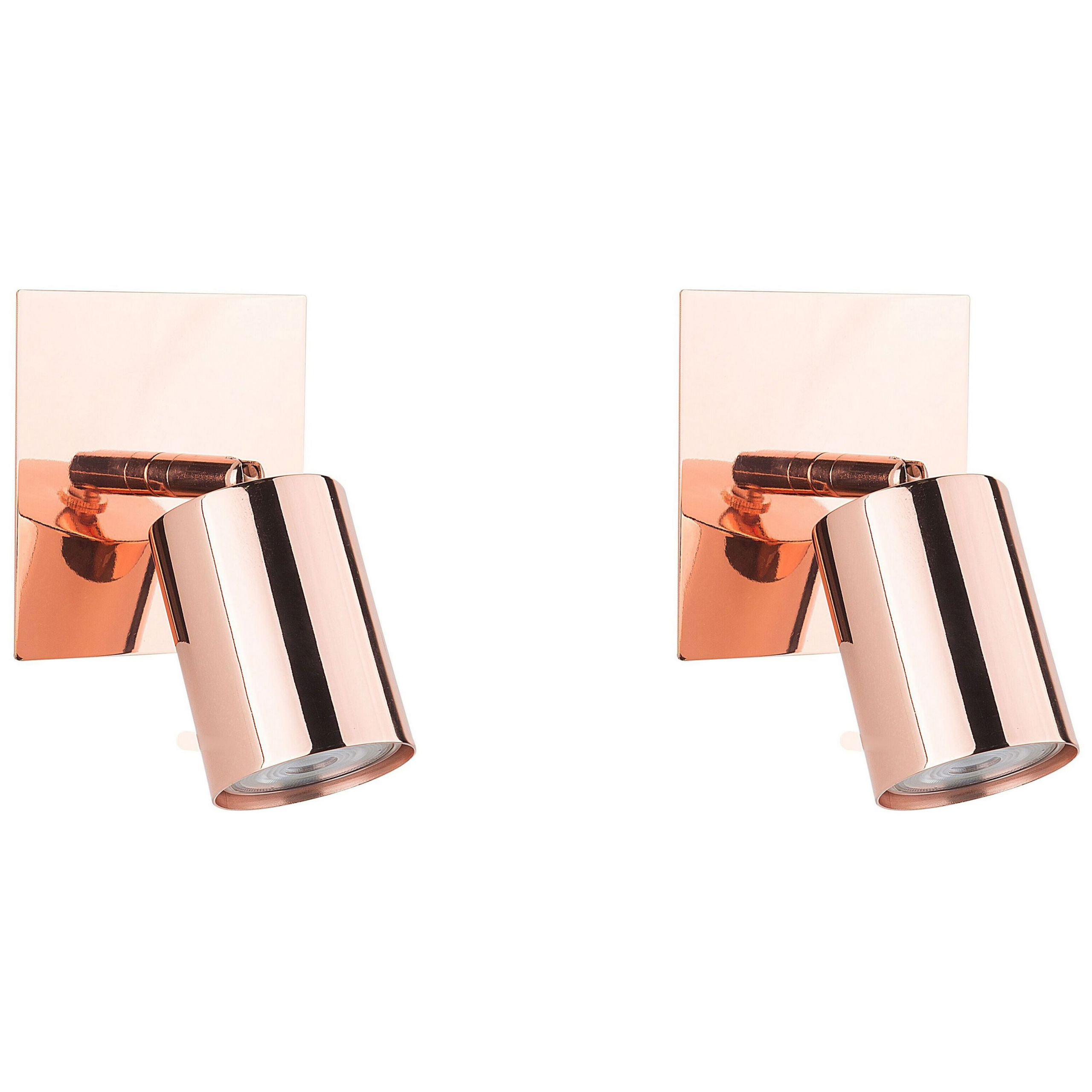 Set med 2 spotlightlampor TIGRIS Justerbar Metall Koppar
