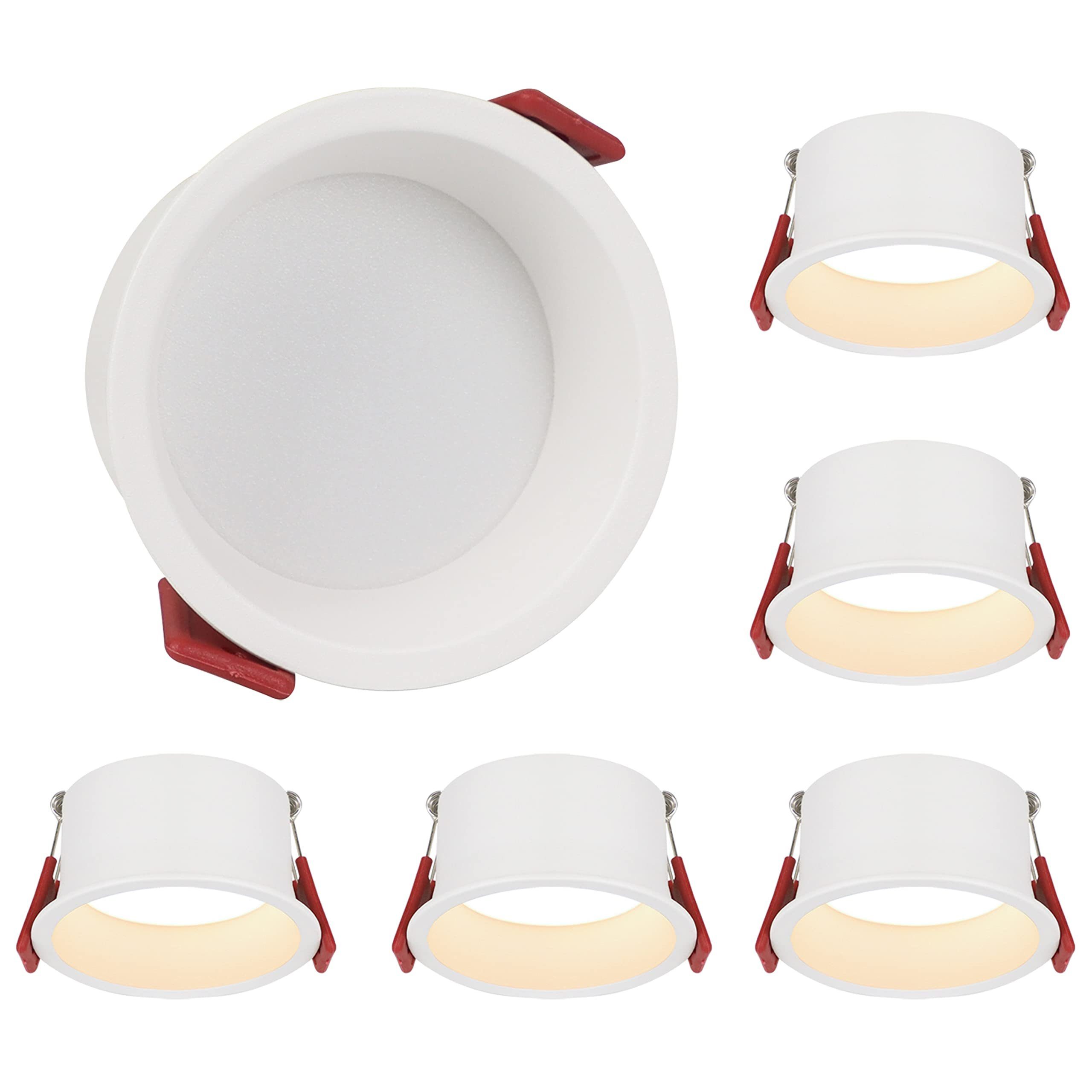 NETTLIFE Infällda LED-spotlights, 5 st, 5 W, IP44