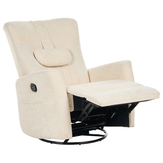 Gungande fåtölj REA Vridbar Chenille Ljusbeige
