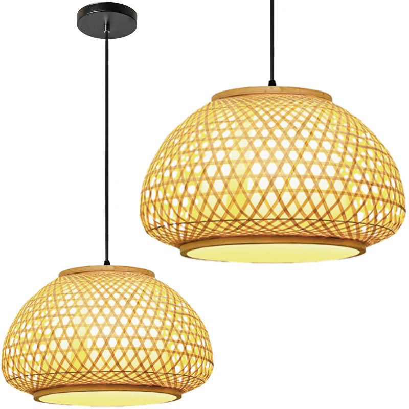 TOOLIGHT hängande taklampa APP1649-1CP BOHO 48CM Beige 48x48x26cm