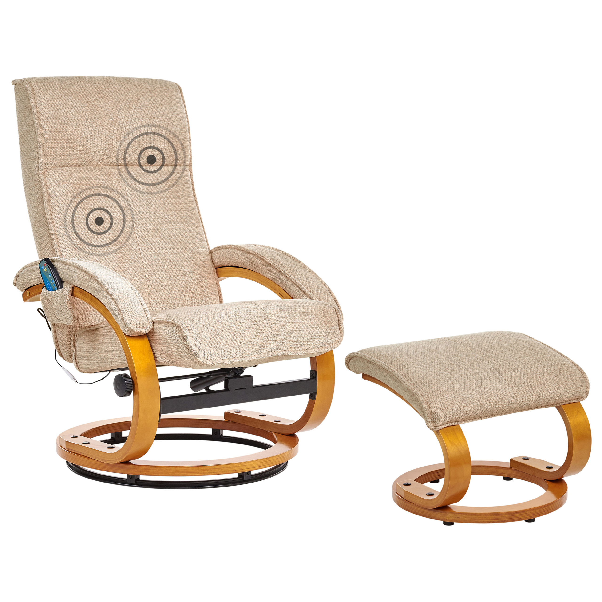 Massagestol HERO med fotpall Beige