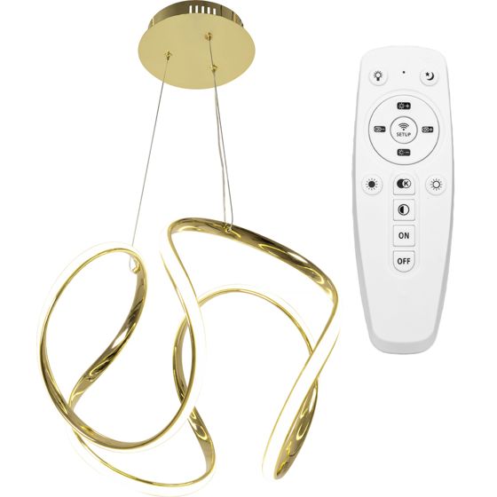 TOOLIGHT hängande taklampa APP386-CP LED Guld 33,5x44,5x90cm