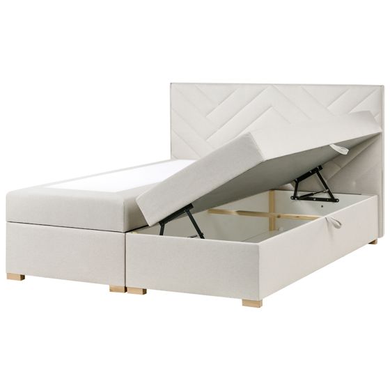 Kontinentalsäng med förvaring ESQUIRE Off-White 180 x 200 cm