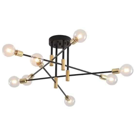 TOOLIGHT hängande taklampa APP733-8C Svart/Guld 70x70x37cm