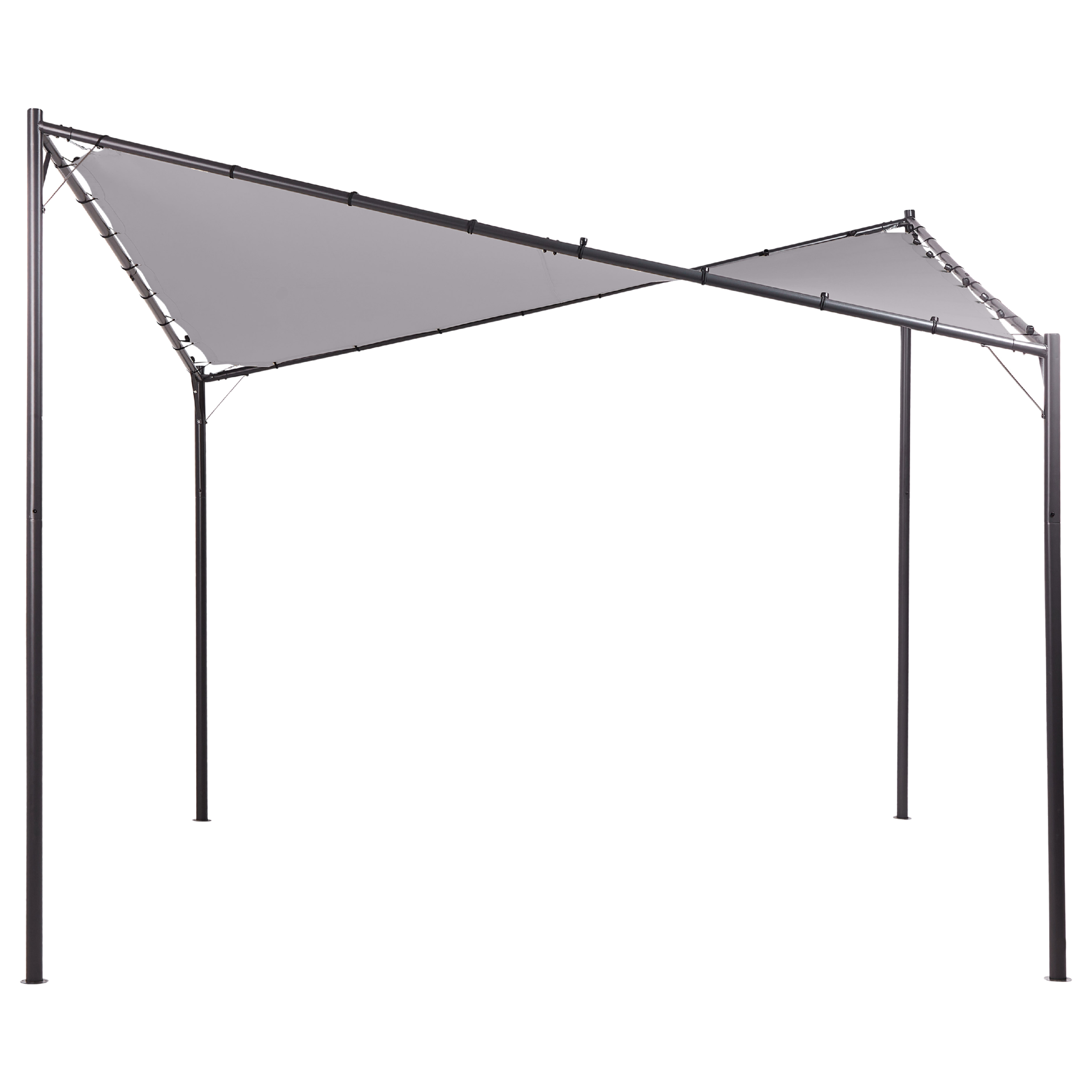 Paviljong AVENTINE 300 cm 300 cm Metall Grå