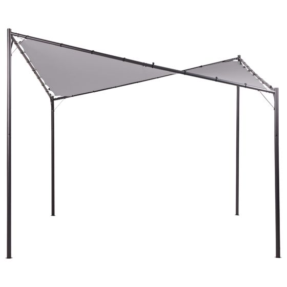 Paviljong AVENTINE 300 cm 300 cm Metall Grå