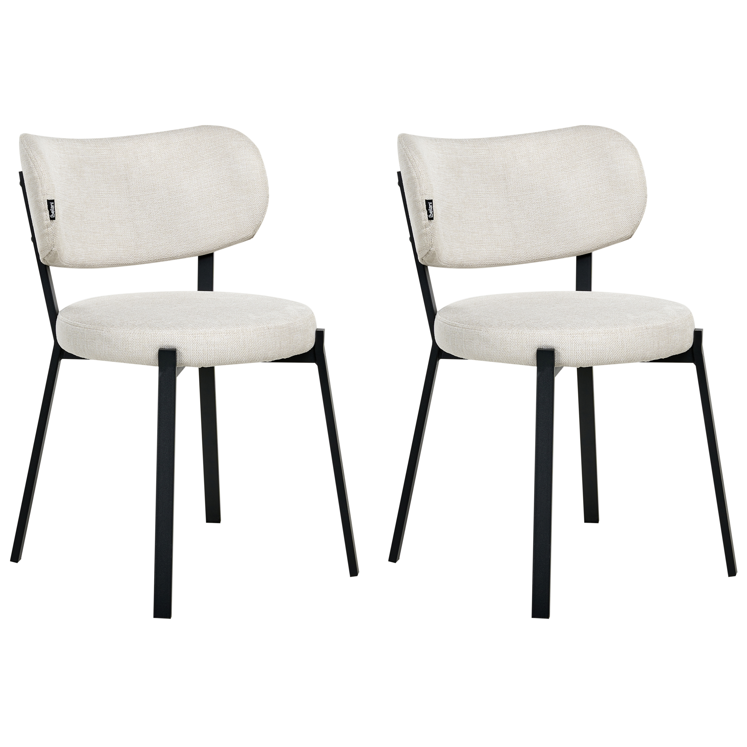 Set med 2 matstolar BRONTE Ljusbeige