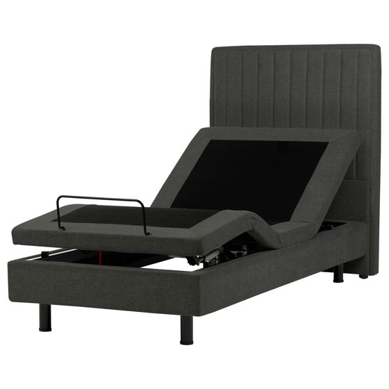Justerbar säng CASTELLAN 90 x 200 cm Mörkgrå