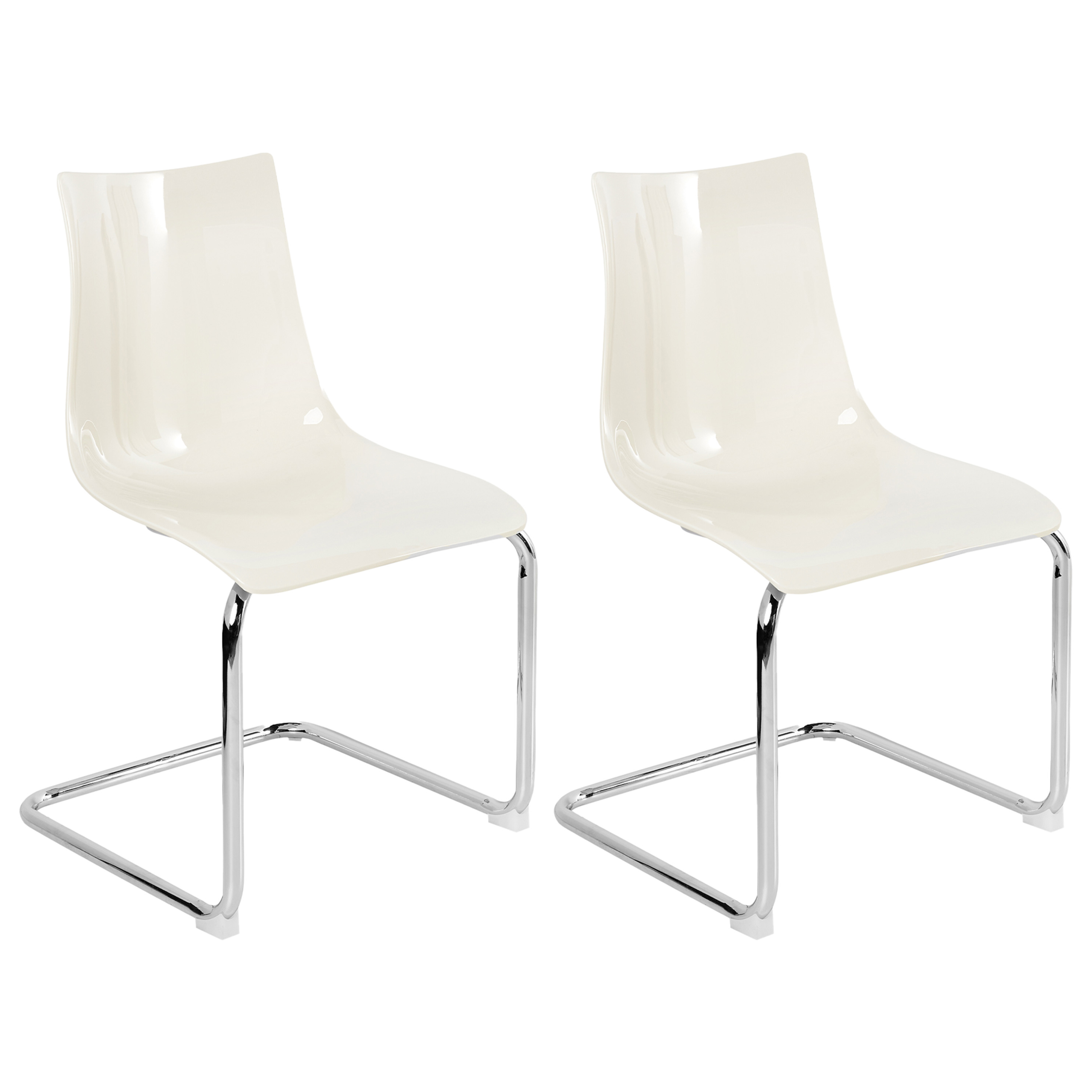 Set med 2 matstolar MARSHALL Off-White