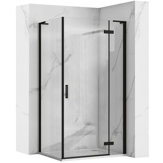 REA Duschkabin HUGO 90x90 Svart, 90x90x200,5cm