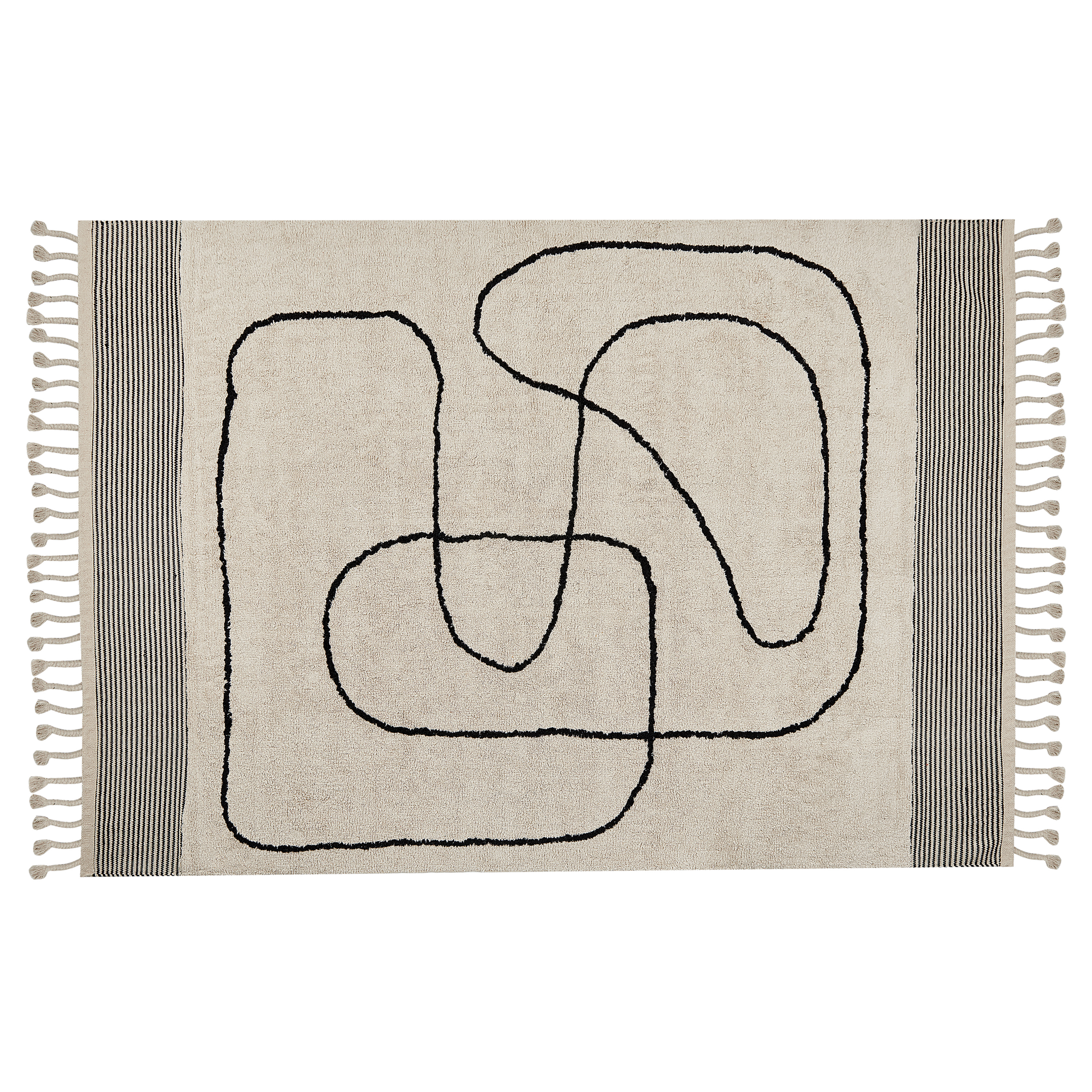 Matta DOKUZ Beige 140 x 200 cm Bomull