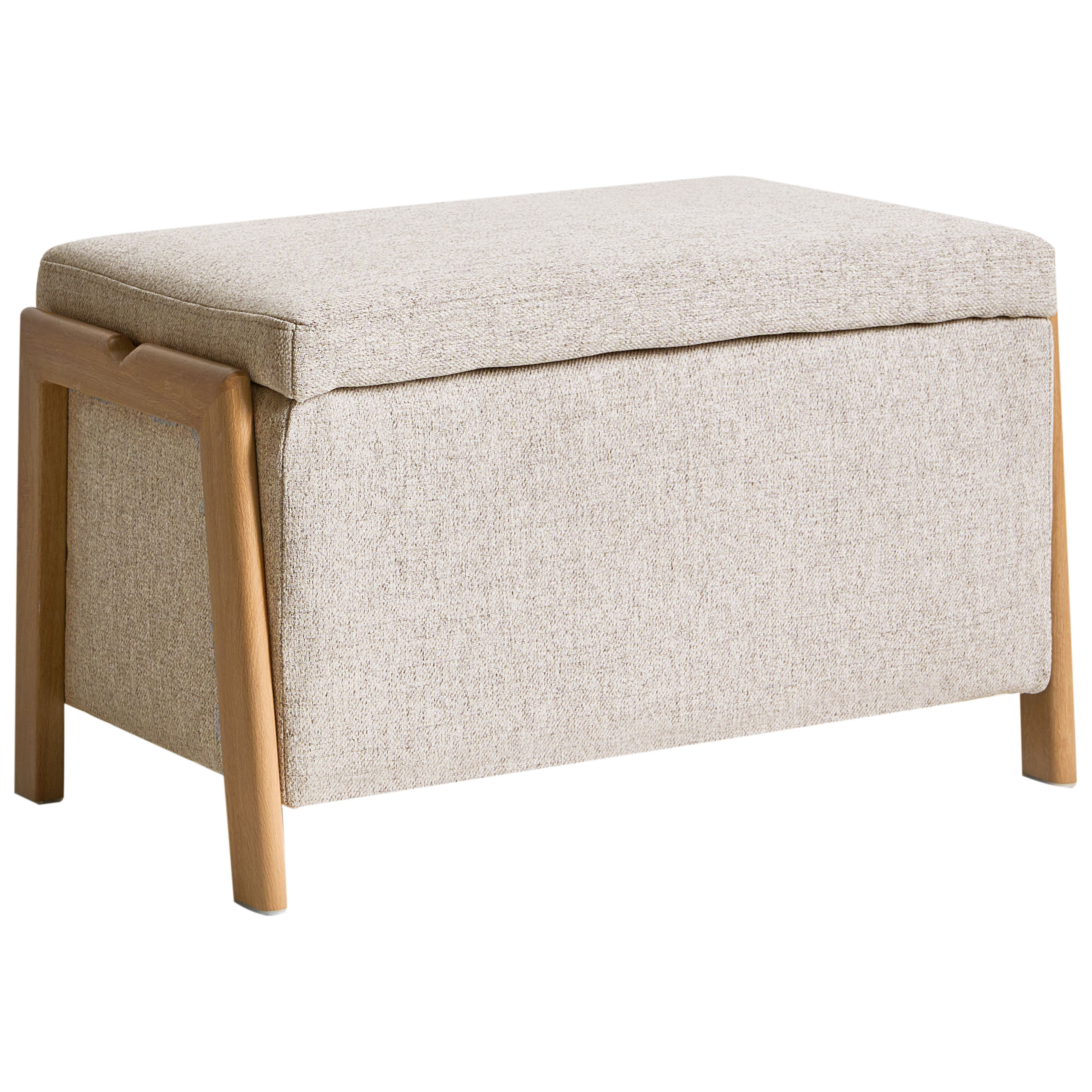Klädd förvaringsbänk EDLAND Beige