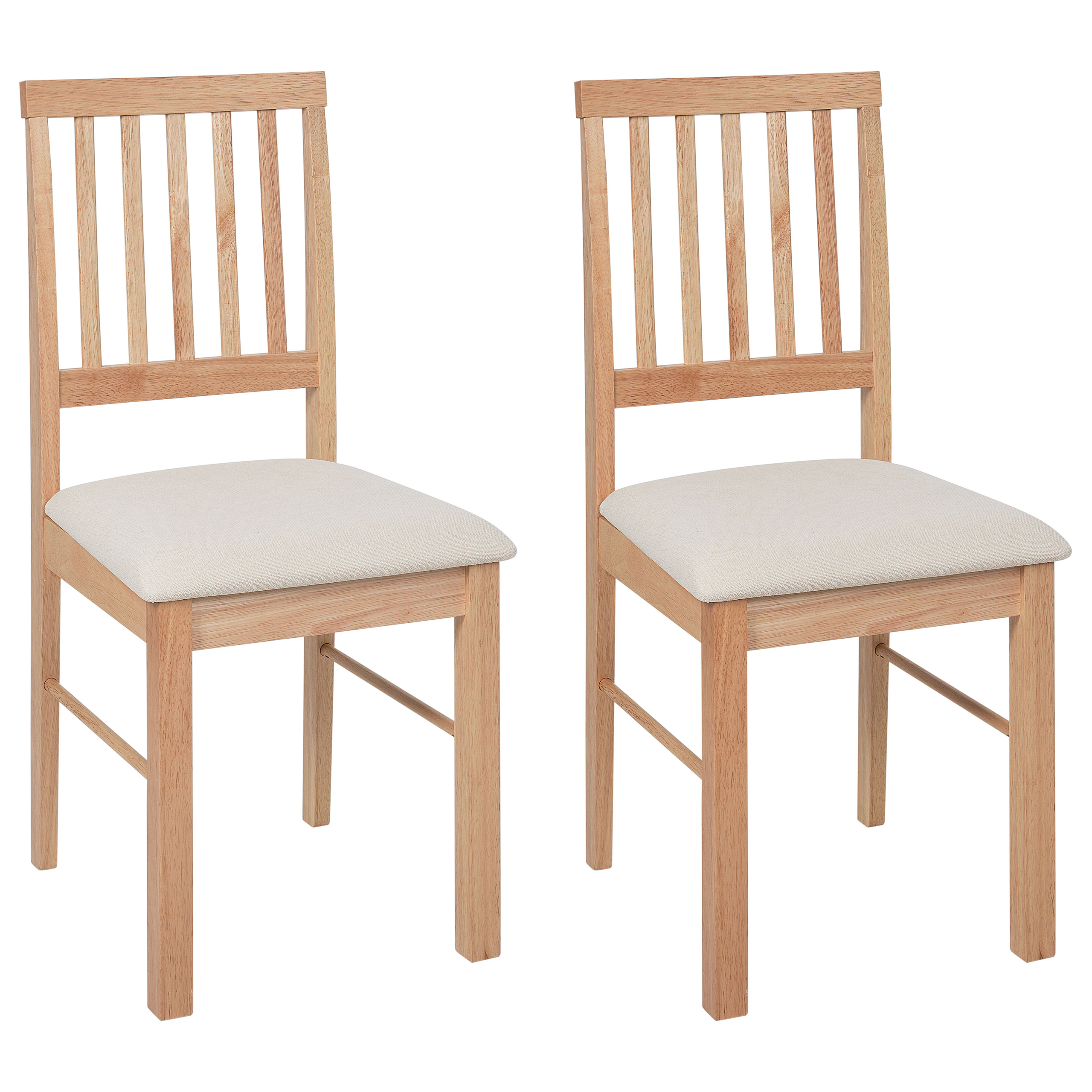 Set med 2 matstolar ORONO Trä Ljusbrun